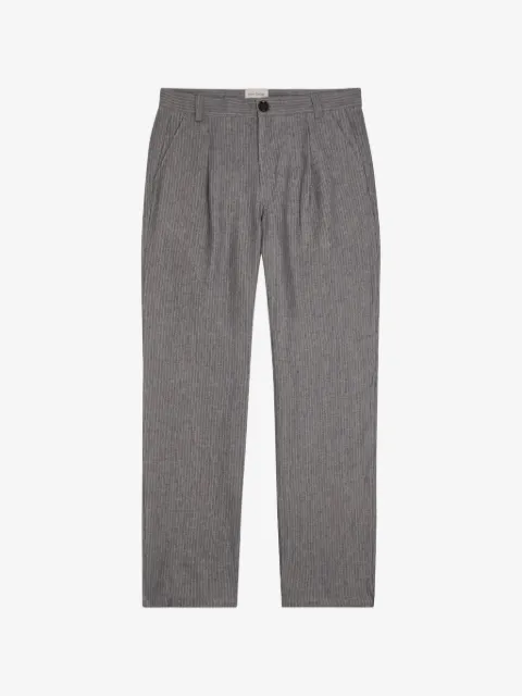Oliver Spencer Wilkins pleated pinstripe-pattern trousers