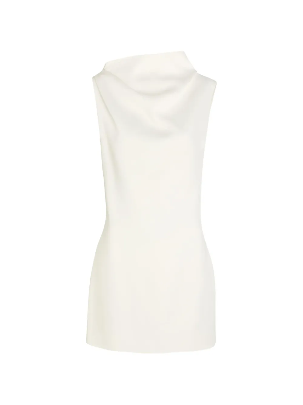 KHAITE Astor draped sleeveless mini dress - Toni neutri