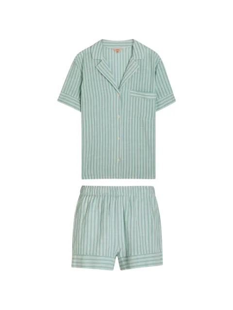 Eberjey Nautico Shortie striped cotton pajamas