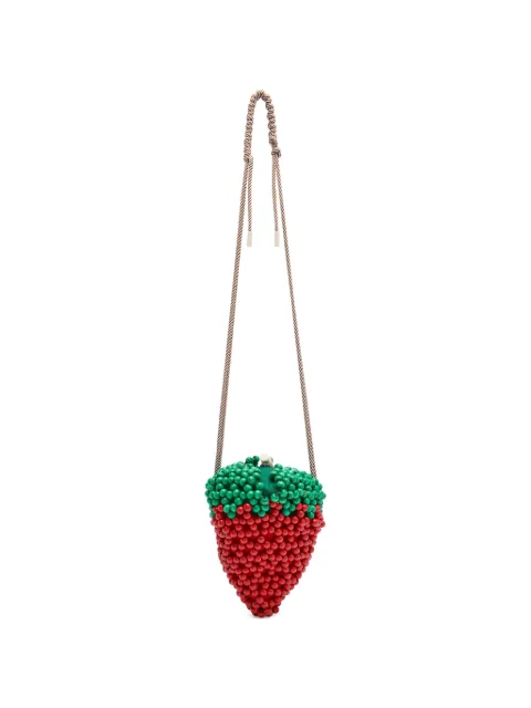 ALEMAIS mini beaded strawberry-shaped belt bag