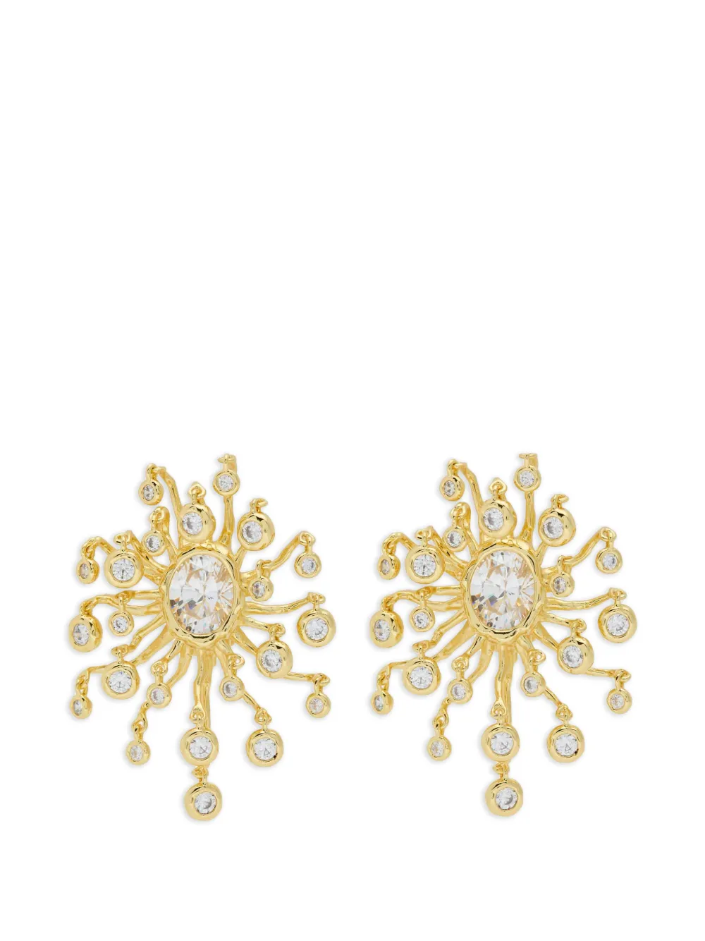 Alexis Bittar Asterales Modernist crystal-embellished earrings - Oro