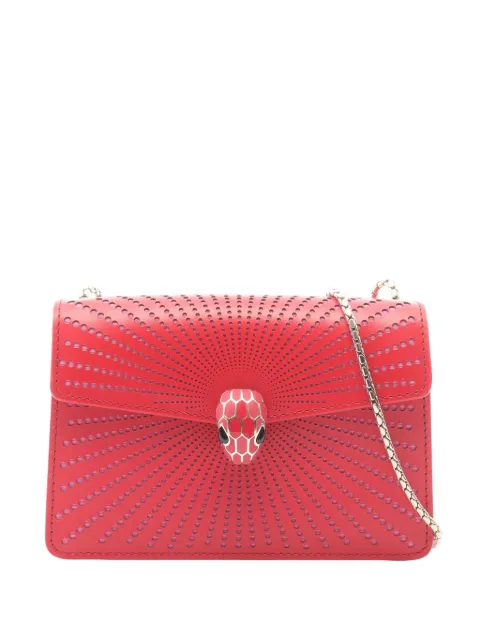 Bvlgari Pre-Owned 2010-2026 Small Laser Cut Calfskin Serpenti Forever Diamond Blast Sunshine crossbody bag