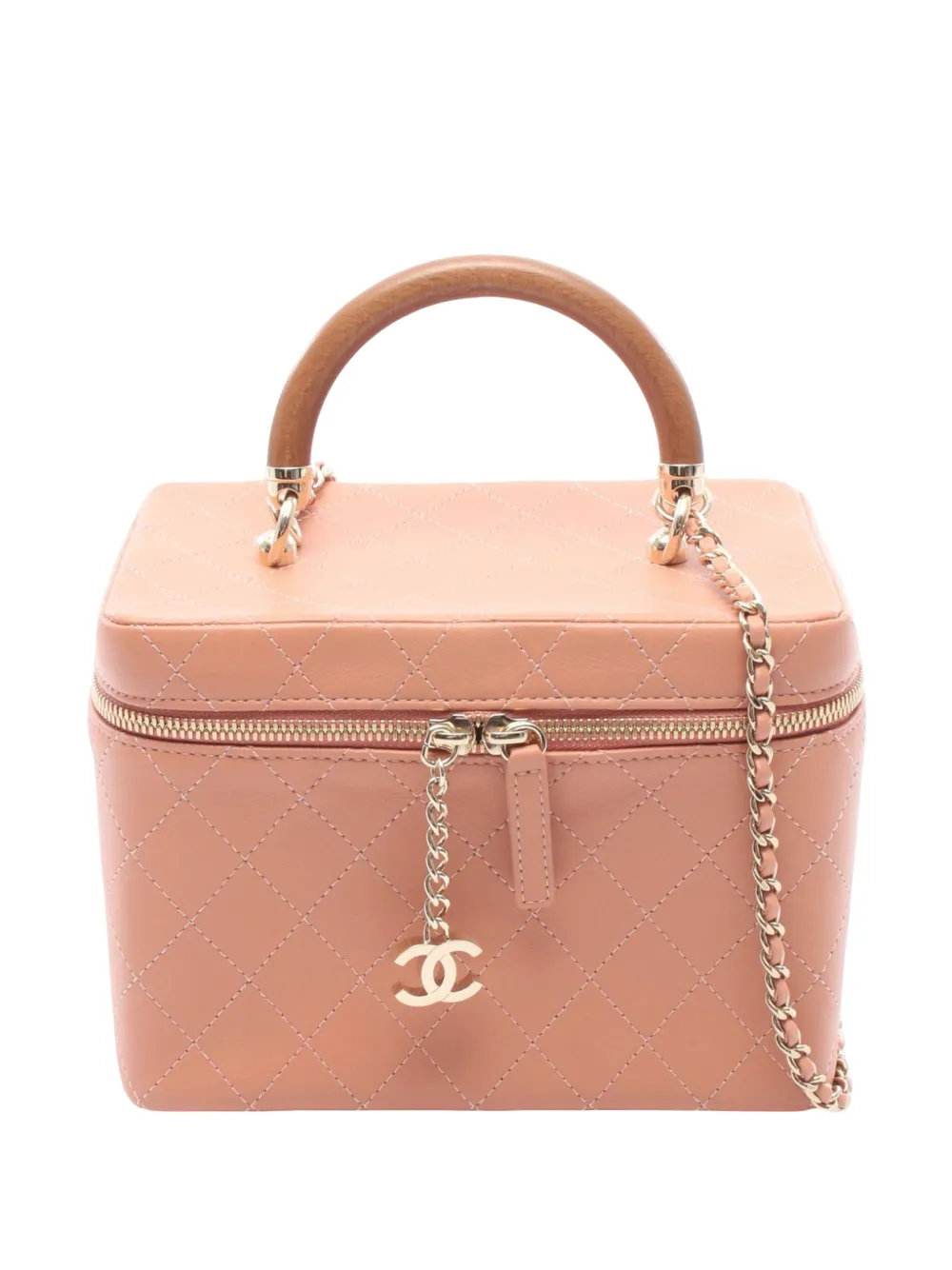 CHANEL Pre-Owned 2018-2019 Knock On Wood Case vanity bag - Rosa
