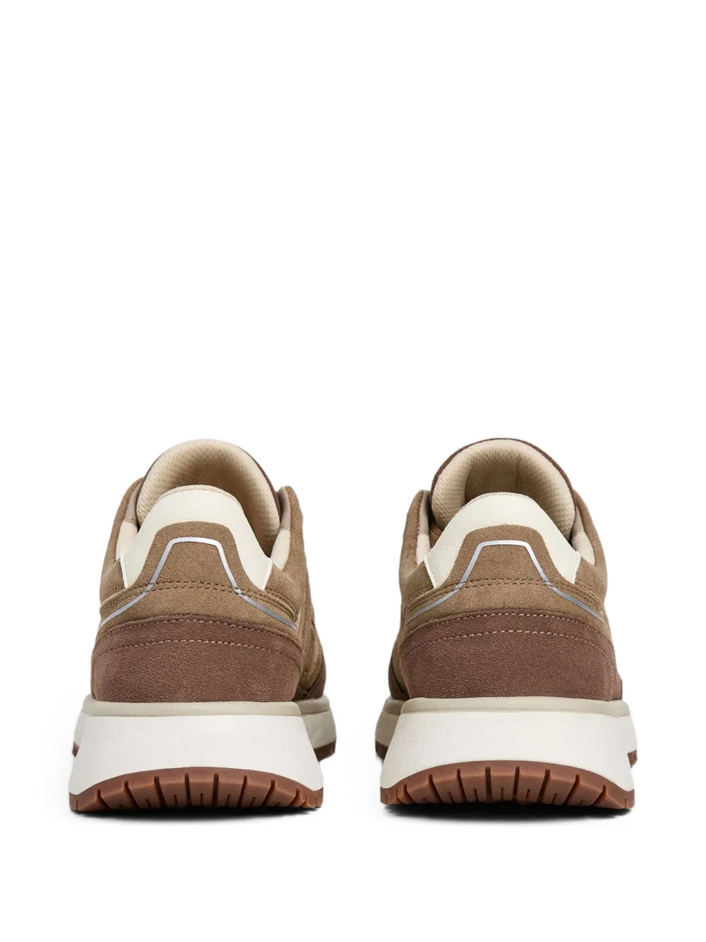 Hackett London Otto Run sneakers met monogrampatch Bruin