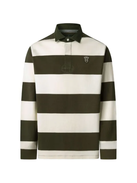 Hackett London striped long-sleeve polo shirt
