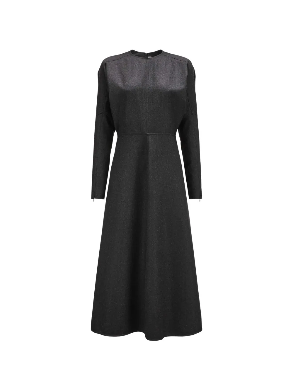Victoria Beckham Dolman long-sleeve midi dress - Grau
