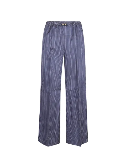 True Royal pinstripe-pattern drawstring trousers