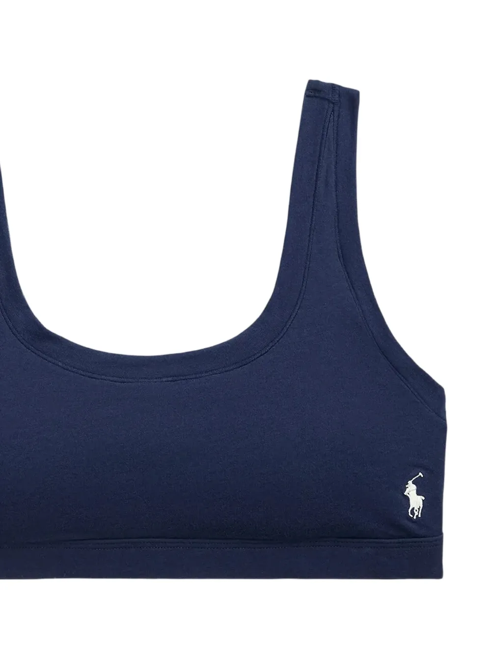 Polo Ralph Lauren Bh met geborduurd logo en diepe ronde hals Blauw