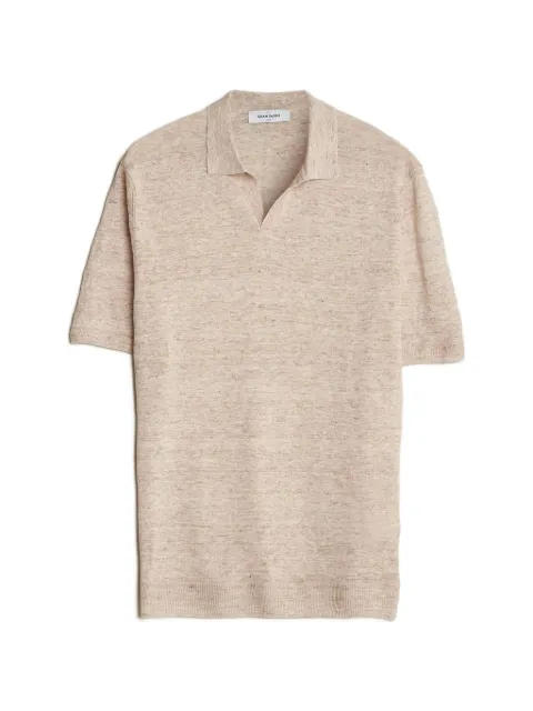 Gran Sasso knitted open-collar polo shirt