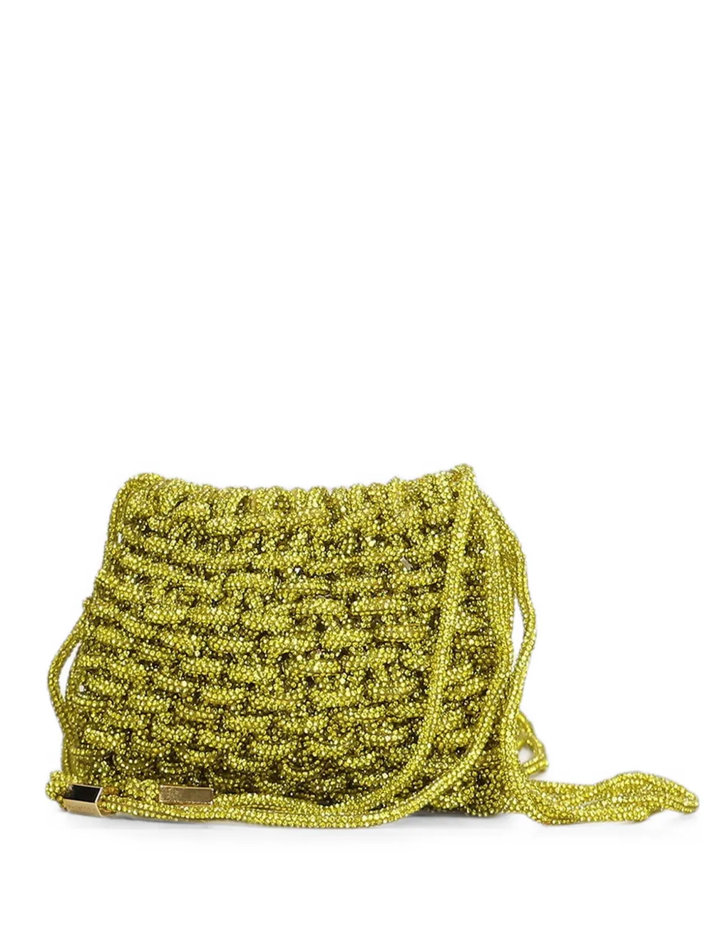 Hibourama mini Penelope bead-embellished shoulder bag - Giallo