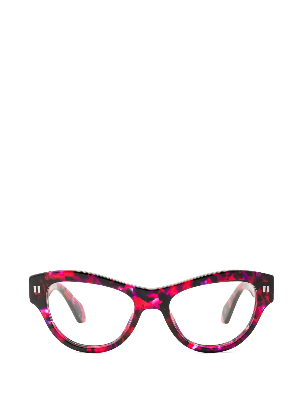Off-White Eyewear cat-eye frame glasses - Rosso