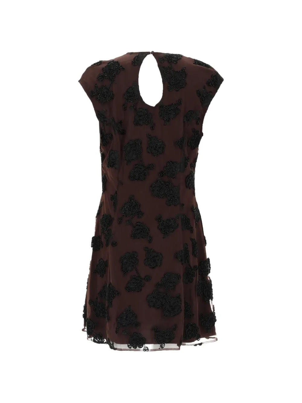 ROTATE BIRGER CHRISTENSEN floral-motif mini dress - Marrone
