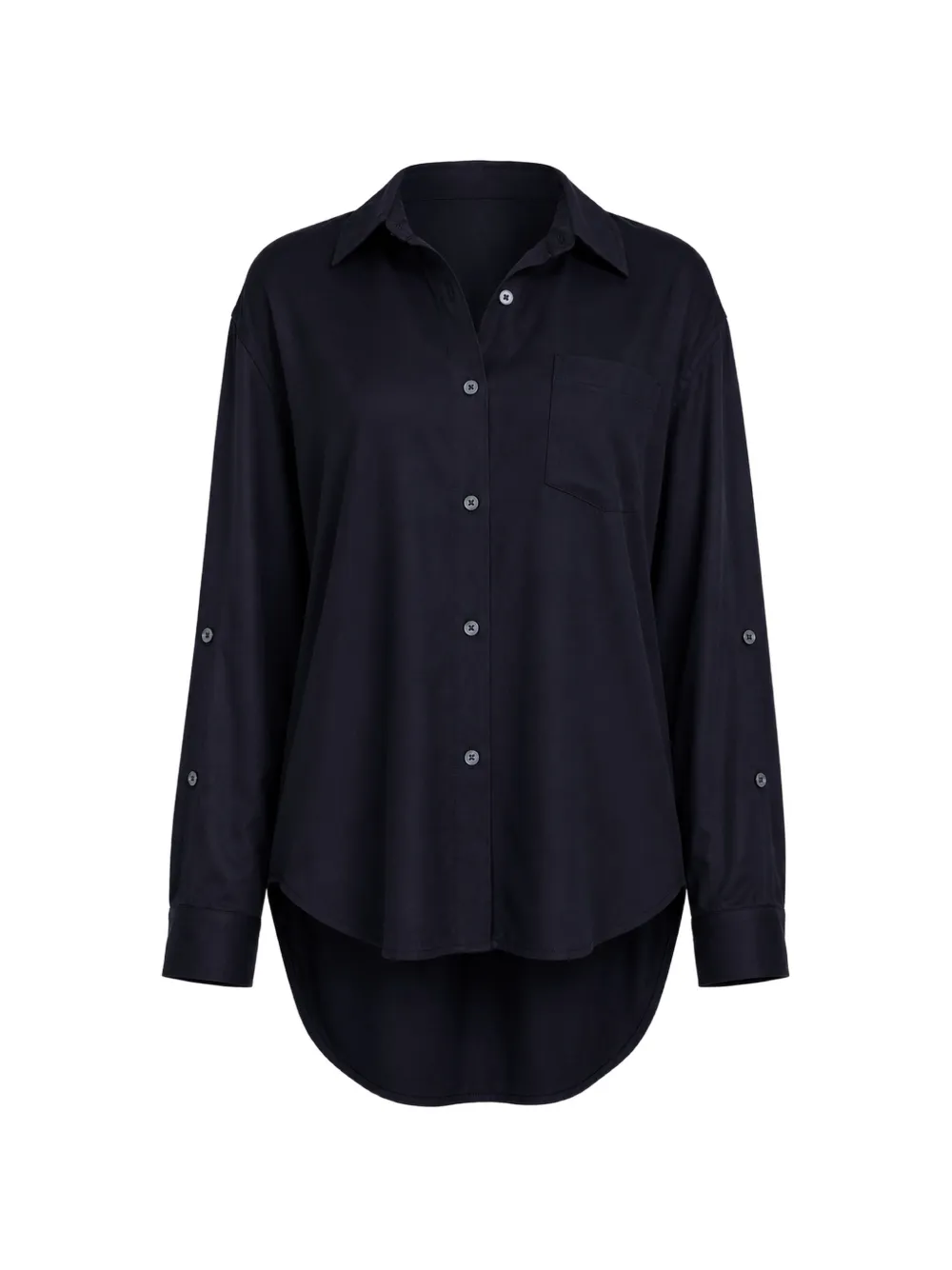 Citizens of Humanity Kayla chest-pocket curved-hem shirt - Blu