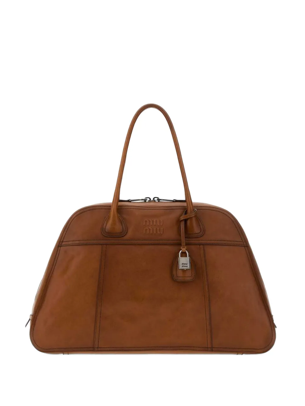 Miu Miu Vivant leather shoulder bag - Marrone