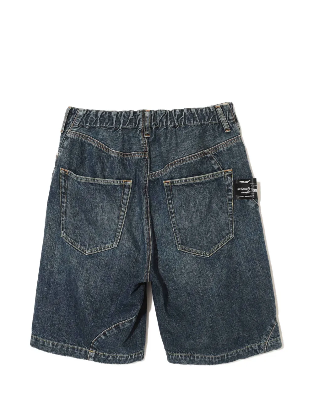 Undercover Denim shorts met vlakken Blauw