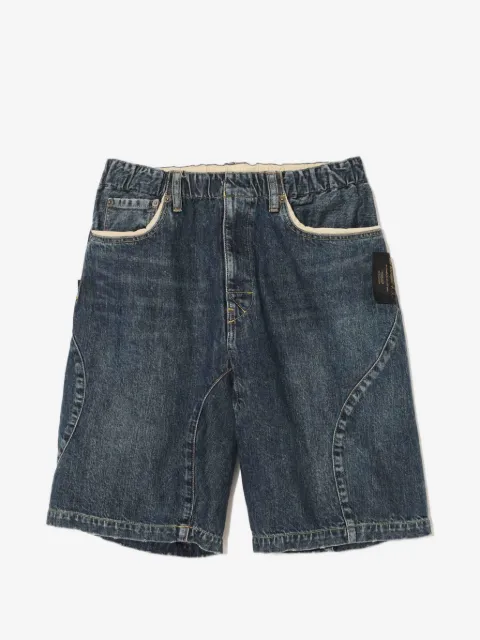 Undercover panelled denim shorts