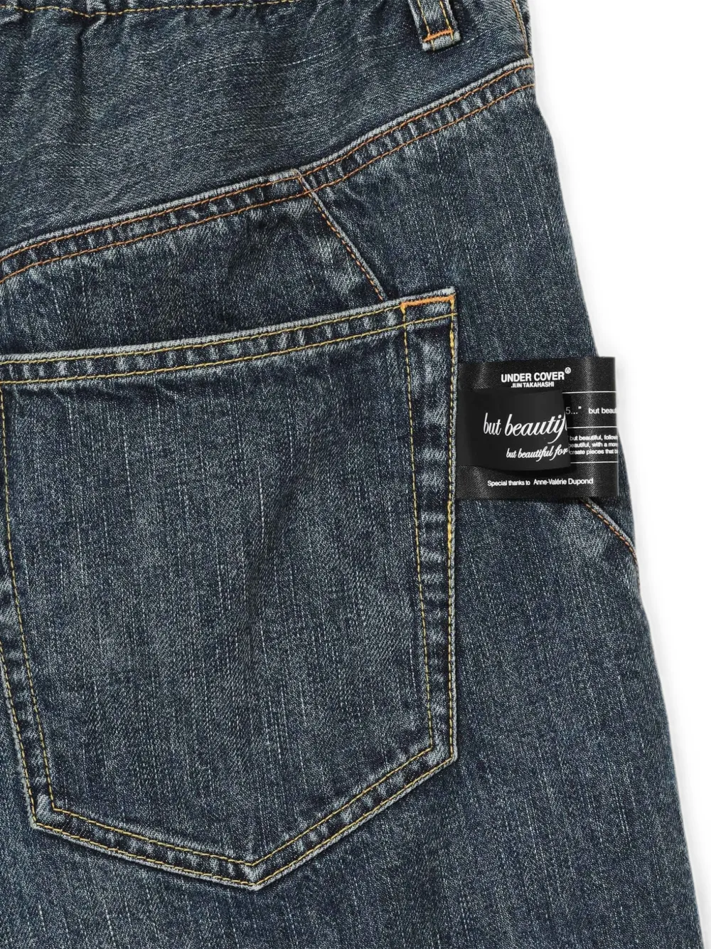 Undercover Denim shorts met vlakken Blauw