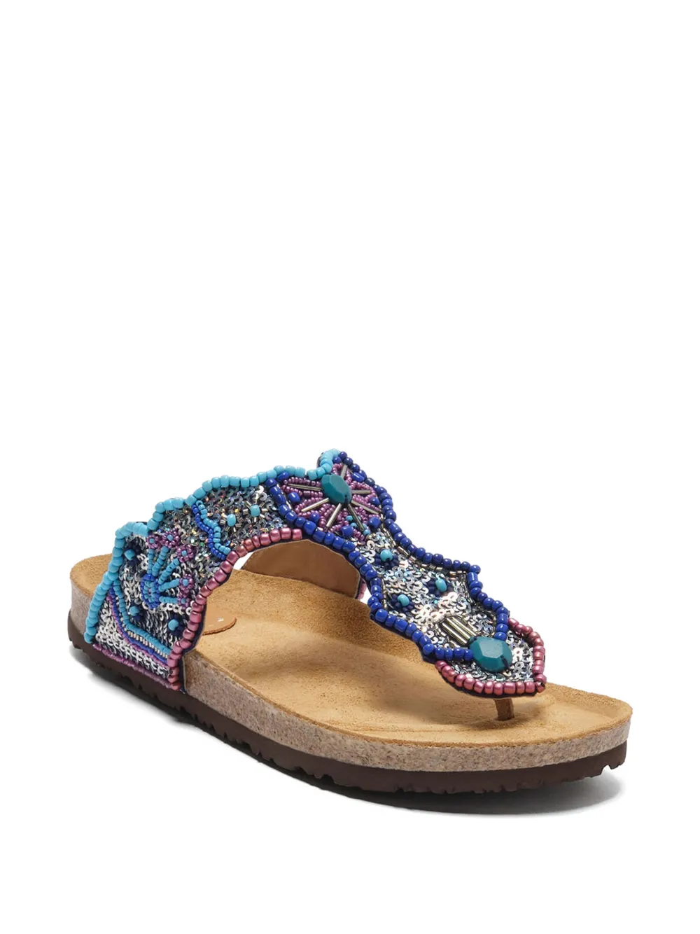 MALIPARMI Sunset Paisley Infrabijoux bead-embellished sandals Blauw