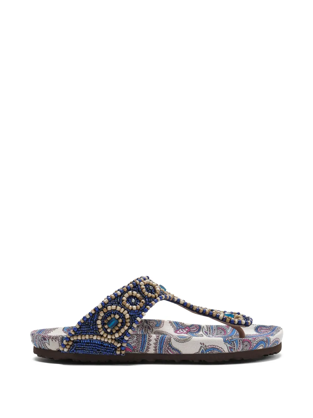 MALIPARMI Floral Spin Infrabijoux bead-embellished sandals Blauw