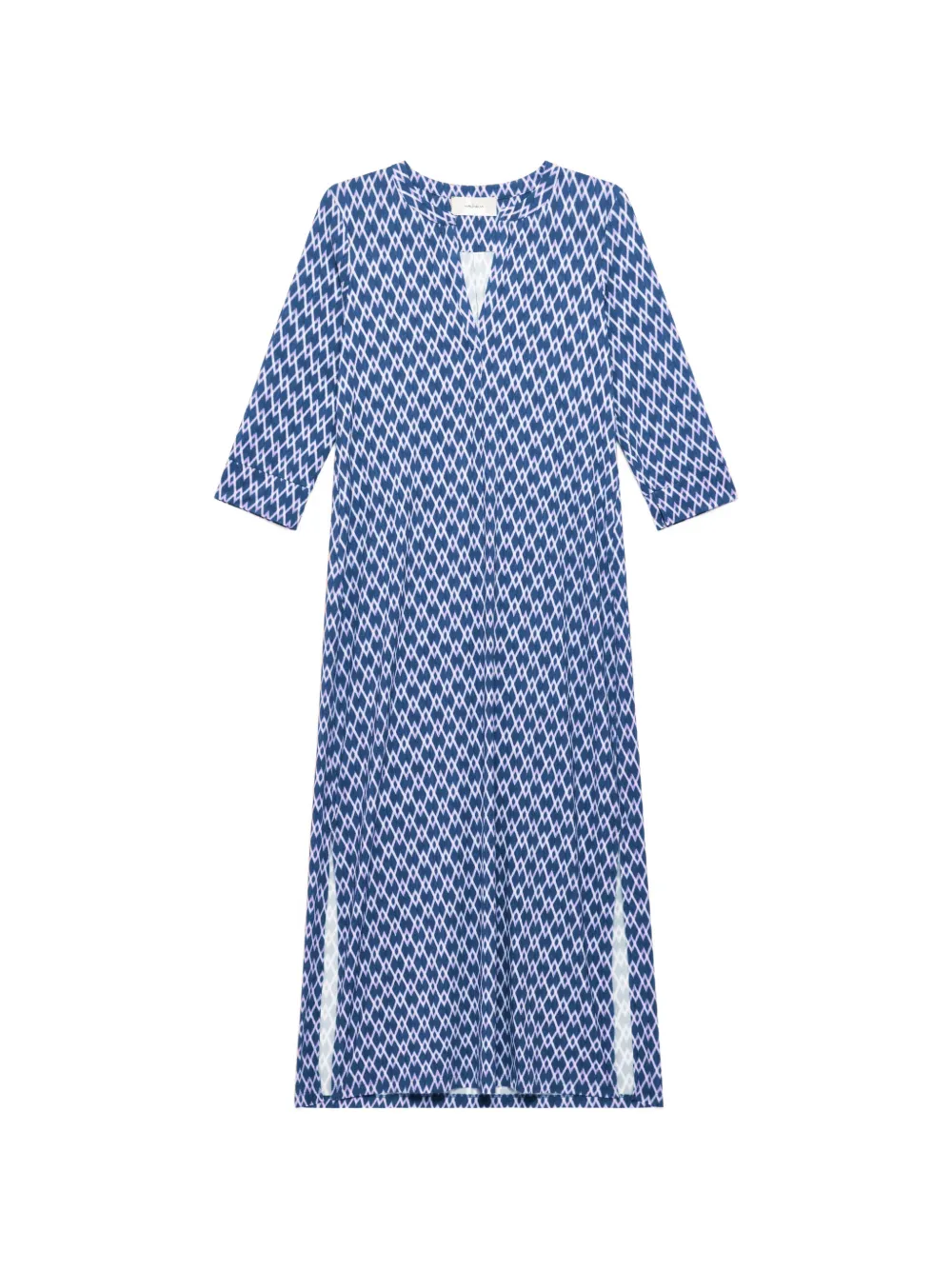 MALIPARMI Diamond Glow geometric-print midi dress - Blu