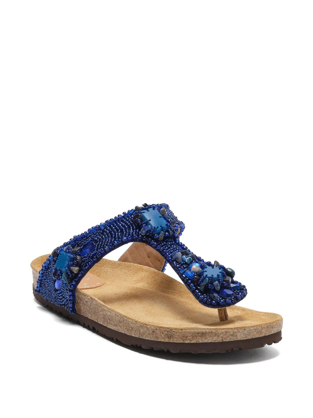 MALIPARMI Glamour Infrabijoux bead-embellished sandals Blauw