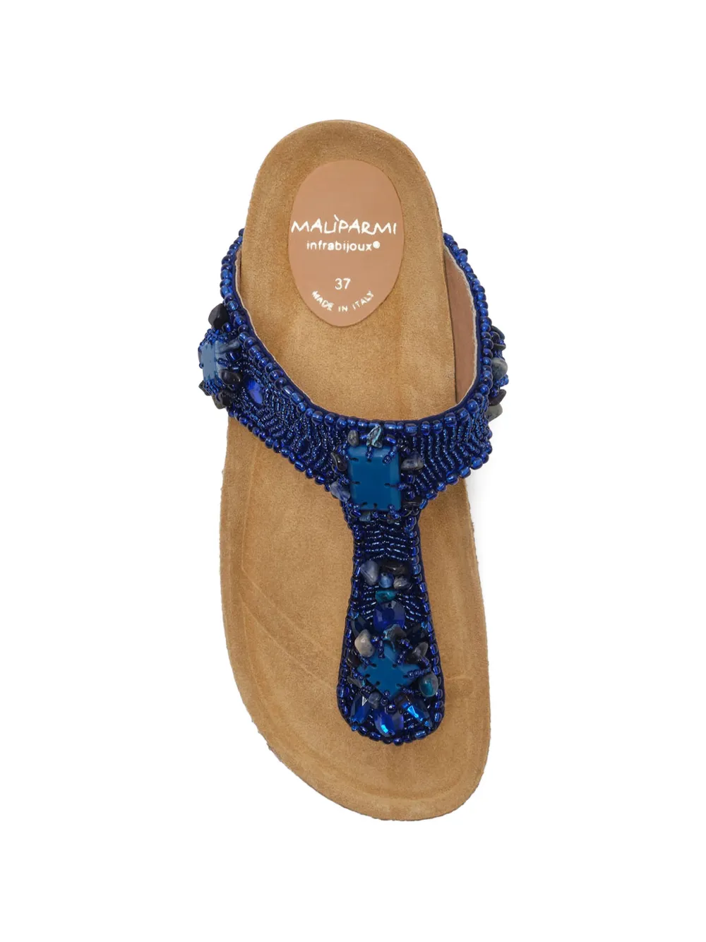 MALIPARMI Glamour Infrabijoux bead-embellished sandals Blauw