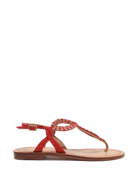 MALIPARMI Floral Spin Capri bead-embellished sandals
