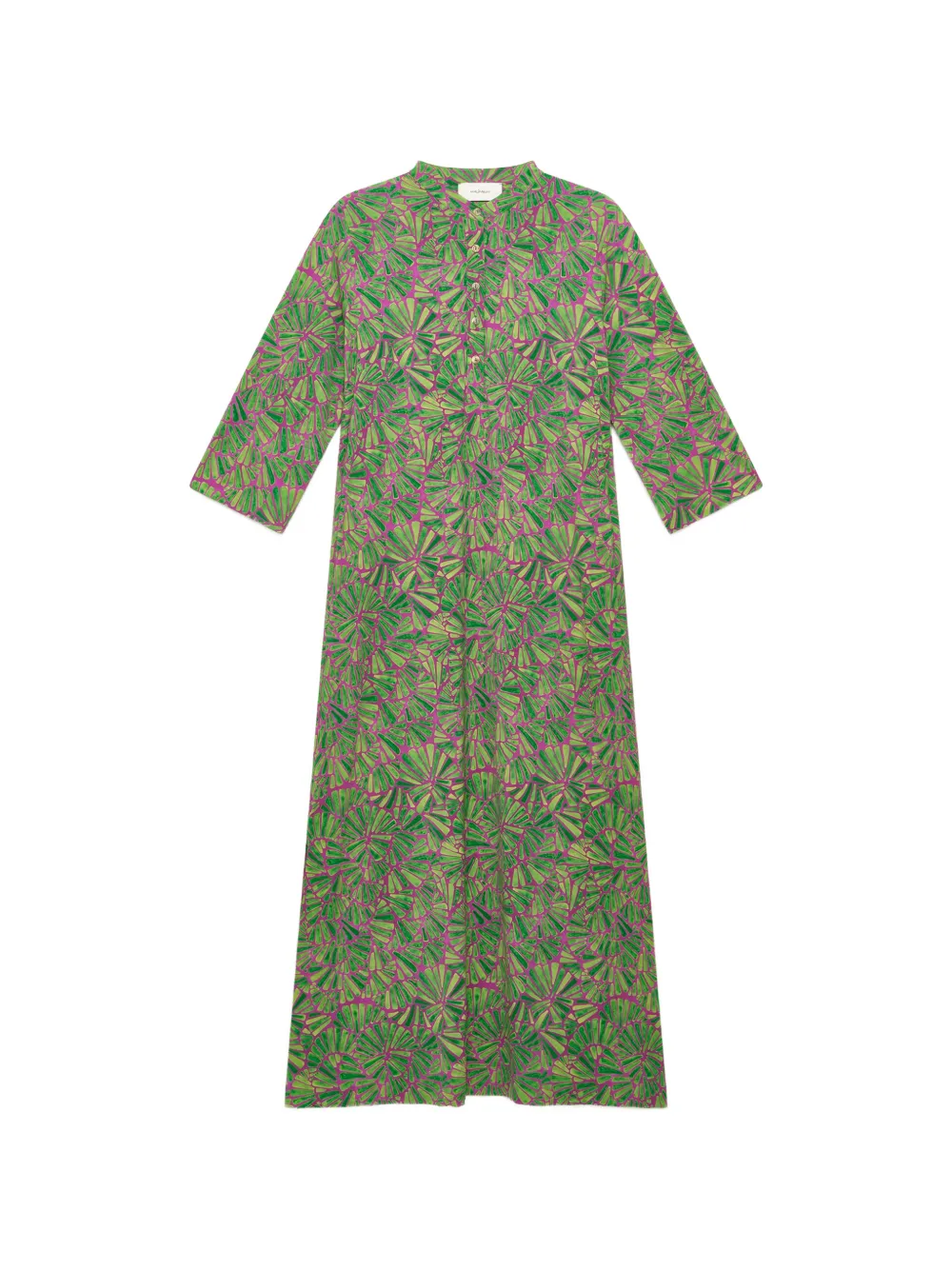 MALIPARMI Shell graphic-print midi dress - Verde