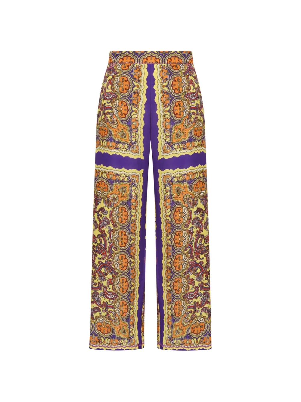 MALIPARMI Sunset Paisley embroidered trousers - Giallo