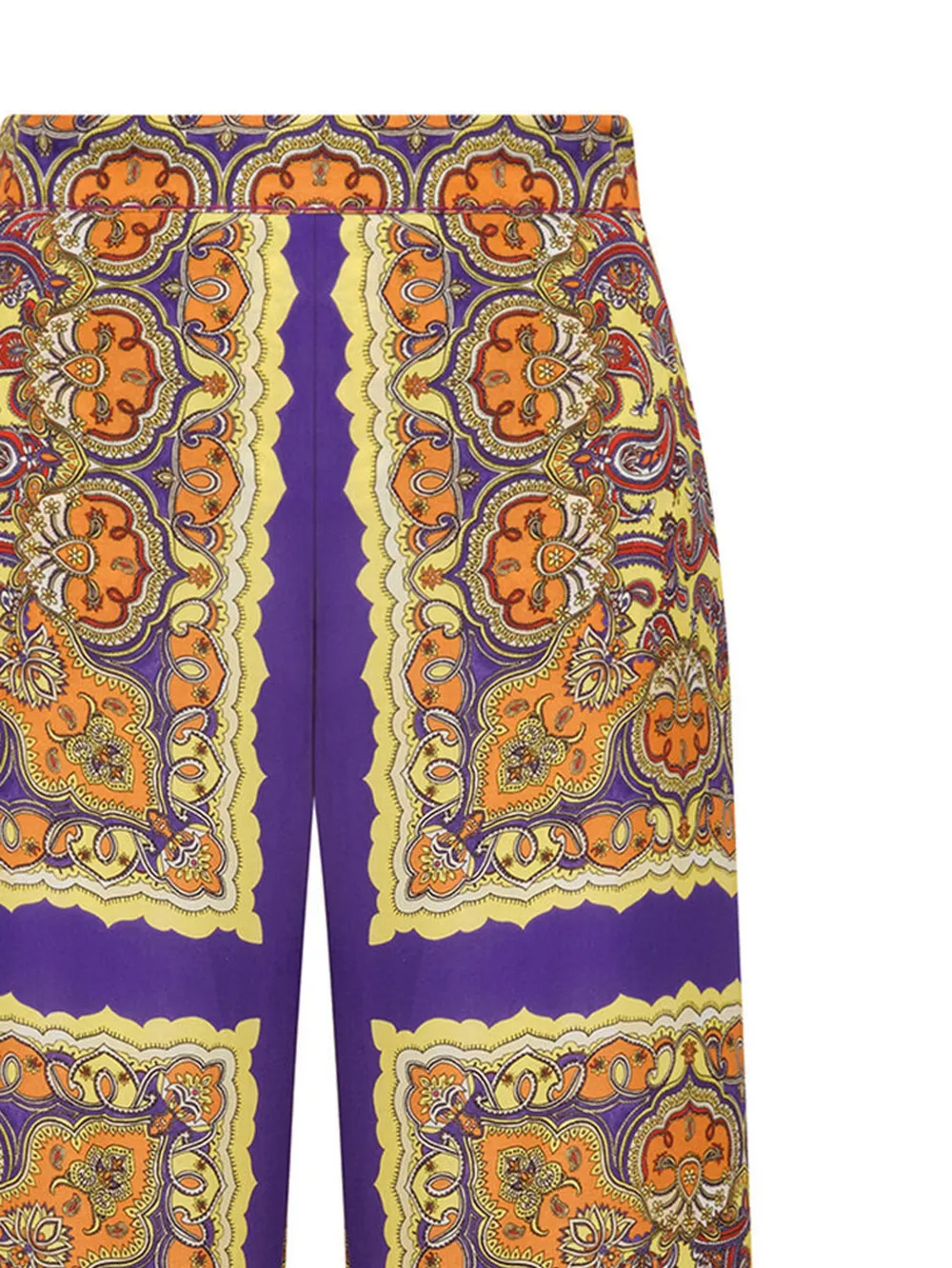 MALIPARMI Sunset broek met geborduurd paisley Geel