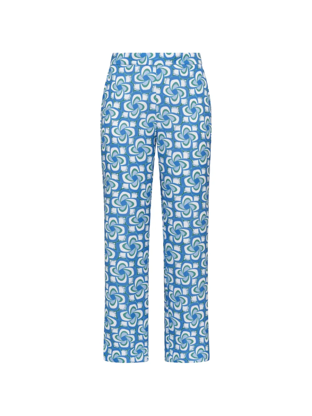 MALIPARMI Mouliné-print side-slit trousers - Blu