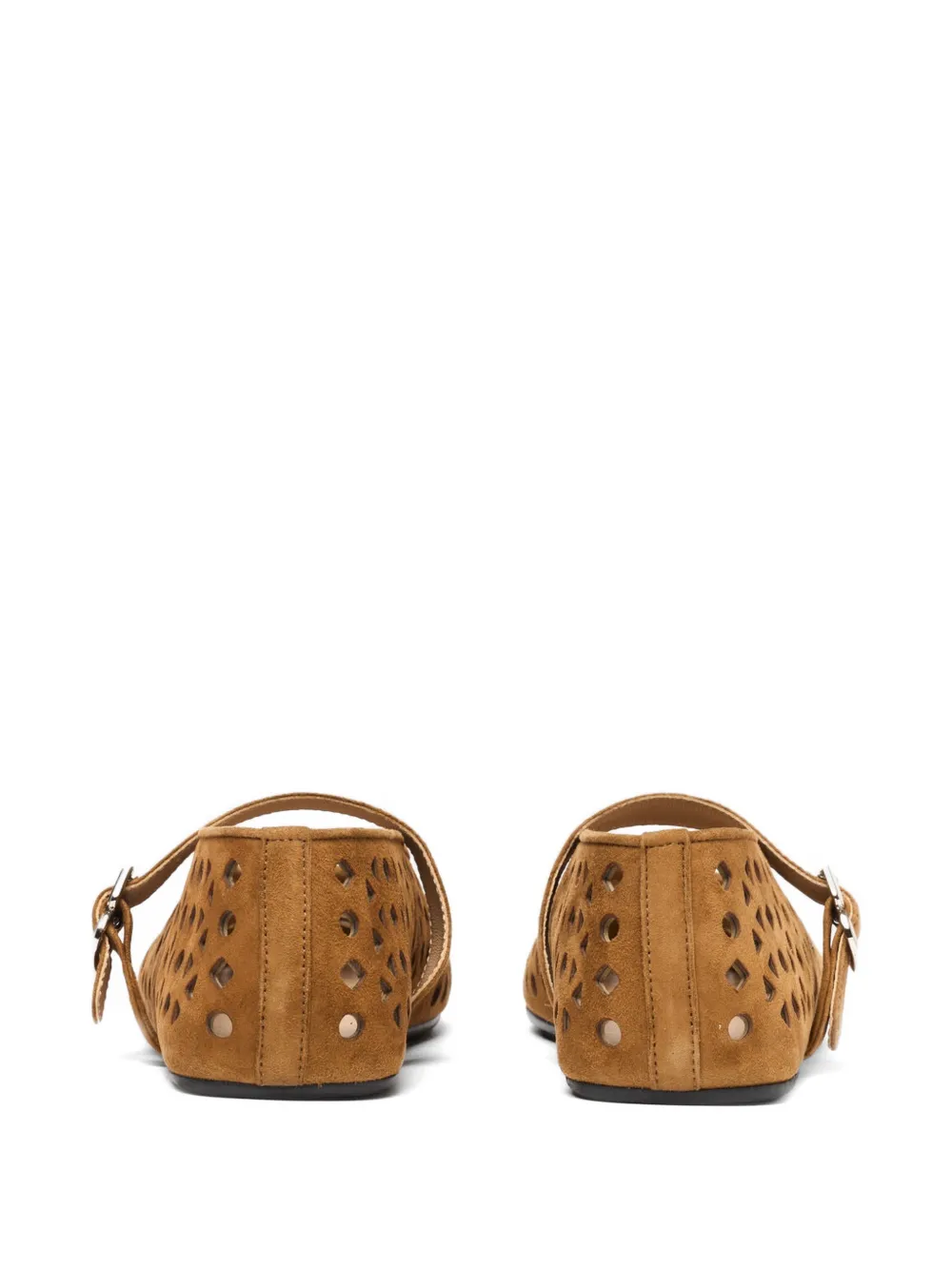 Scarosso Evelyn perforated ballet flats Bruin