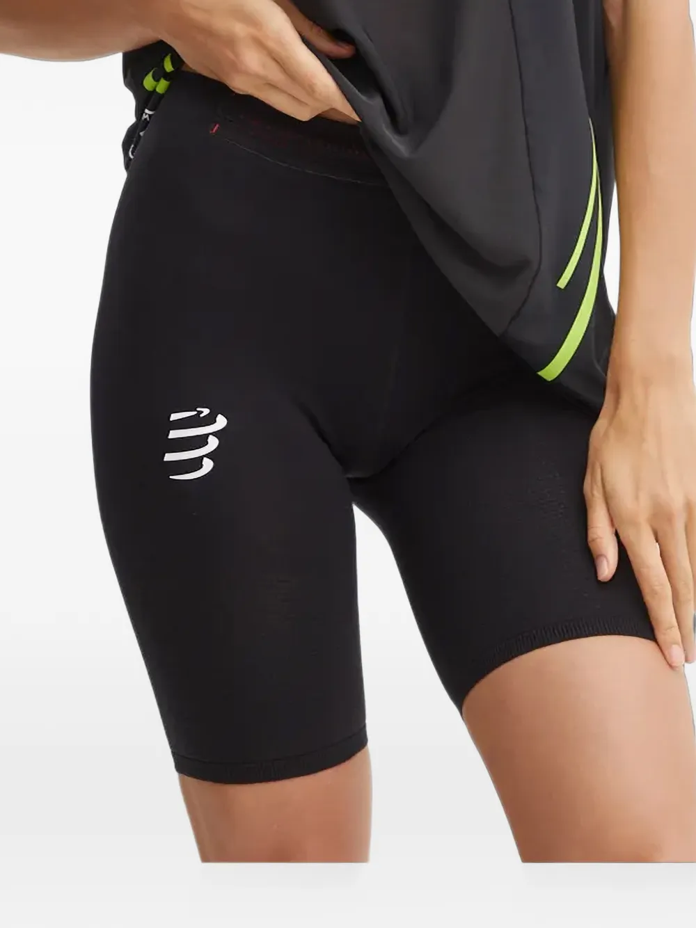 Compressport logo-print cycling shorts