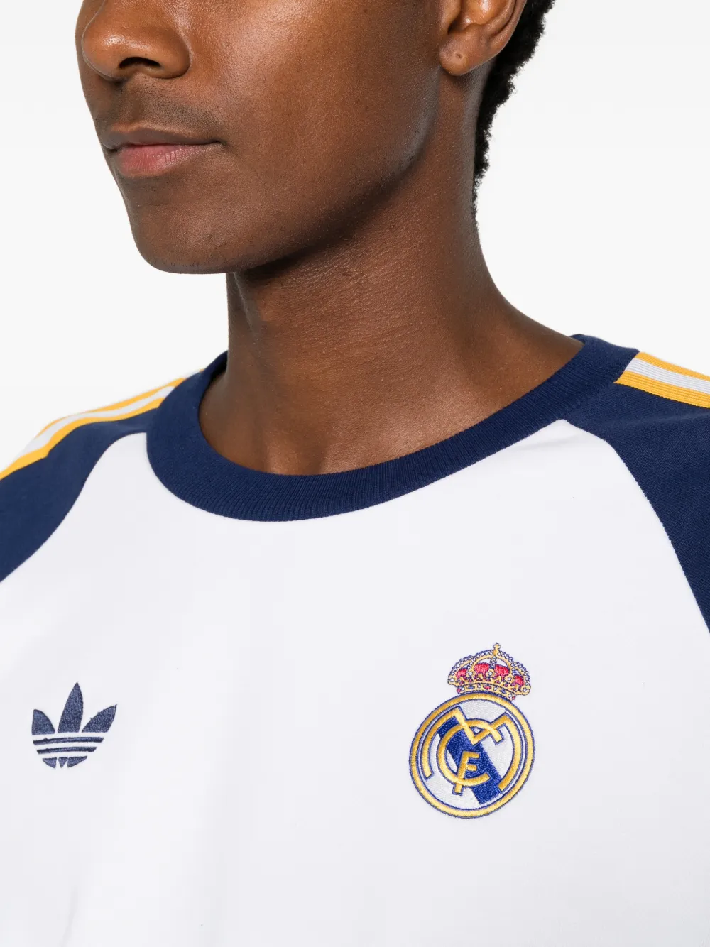 adidas Real OG sweater met raglan mouwen en streepdetail Wit