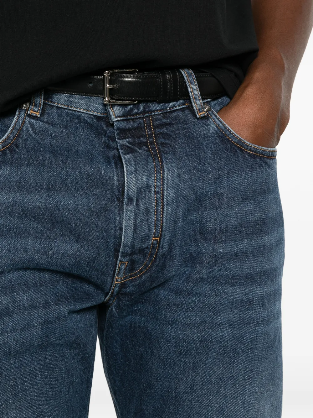 Givenchy Gerafelde jeans met vervaagd effect Blauw