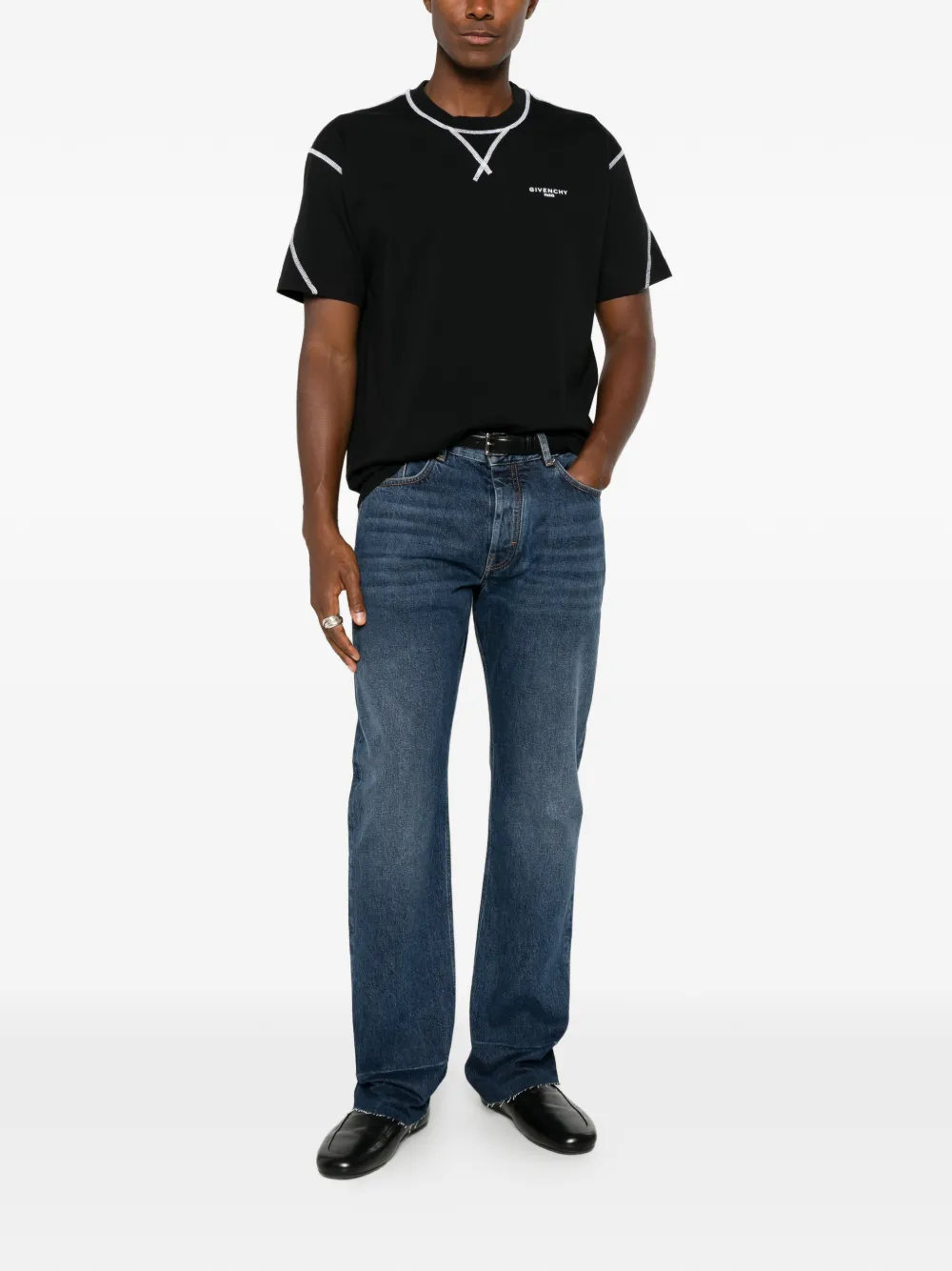 Givenchy Gerafelde jeans met vervaagd effect Blauw