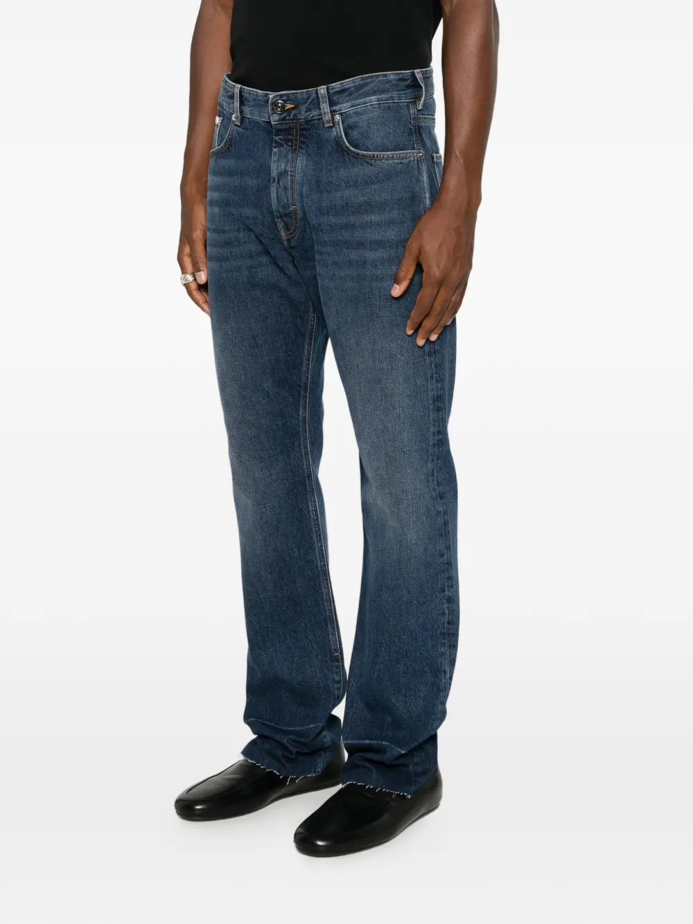 Givenchy Gerafelde jeans met vervaagd effect Blauw