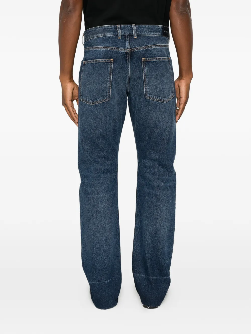 Givenchy Gerafelde jeans met vervaagd effect Blauw