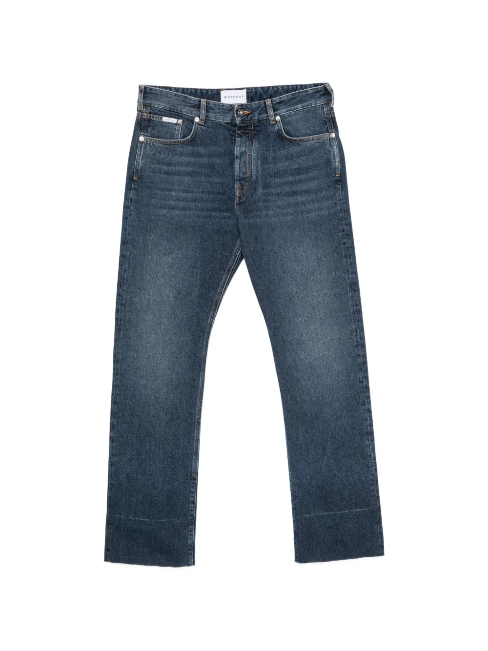 Givenchy faded-wash raw-cut jeans - Blu