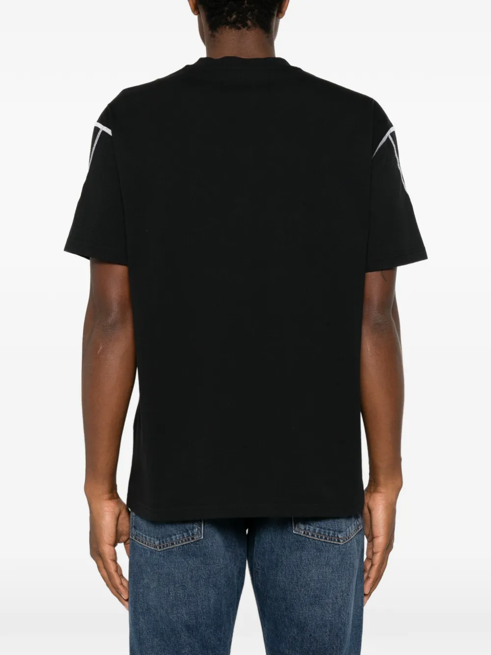 Givenchy Couture Seam katoenen T-shirt met -borduurwerk Zwart