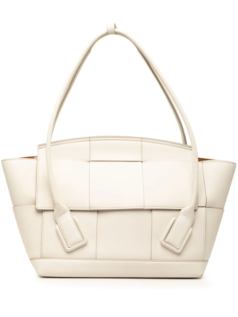 Bottega Veneta Pre-Owned 2012-2026 Medium Calfskin Maxi Intrecciato Arco tote bag - Weiß