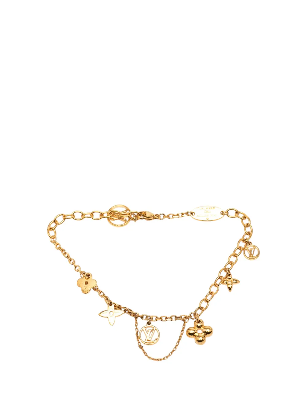 Louis Vuitton Pre-Owned 2018 Gold Plated Monogram Blooming Supple Bracelet costume bracelet - Oro