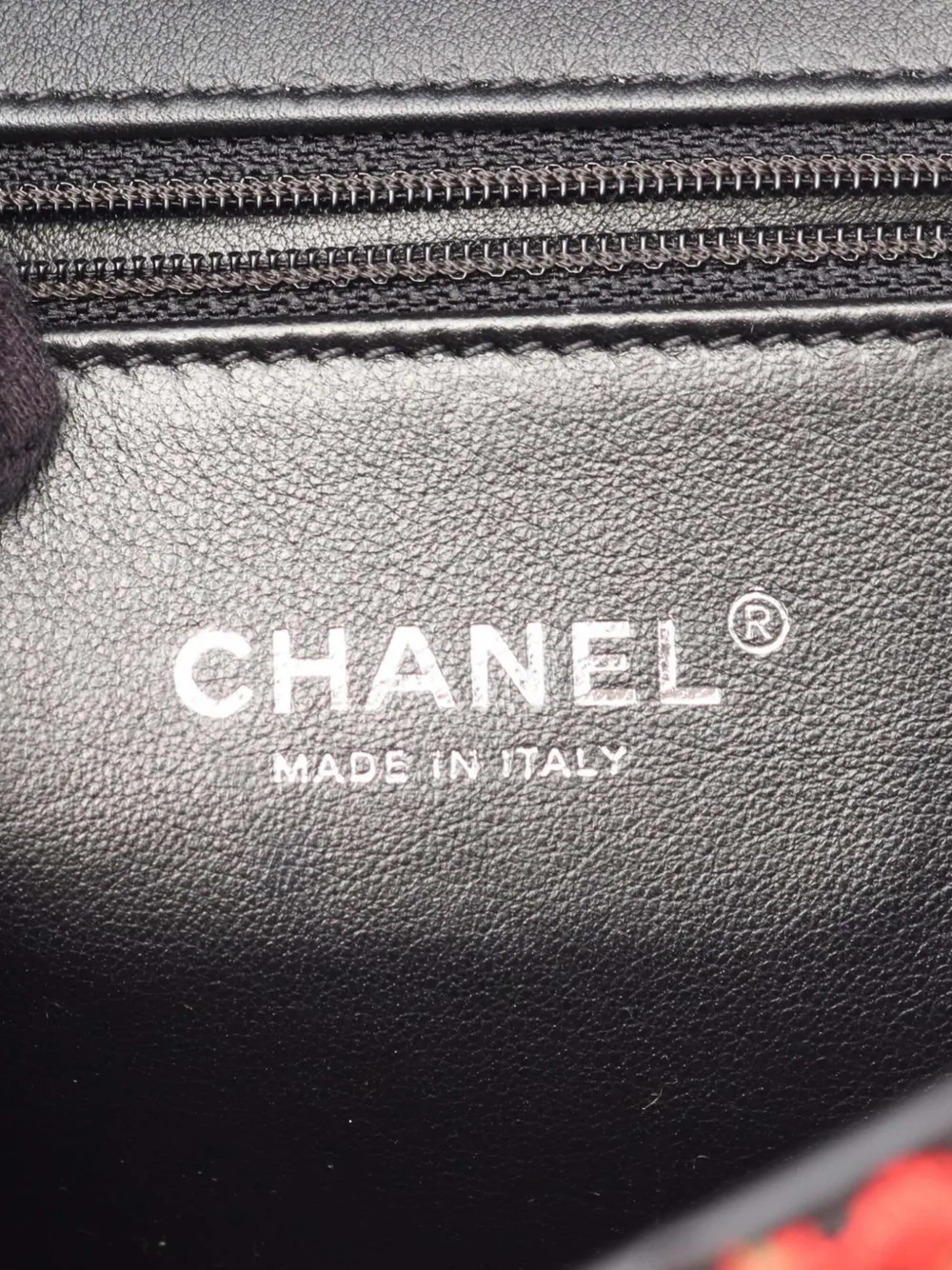 Chanel Pre-owned 2020 Medium Tweed CC Filigree Flap Shoulder Bag in Red, view 5