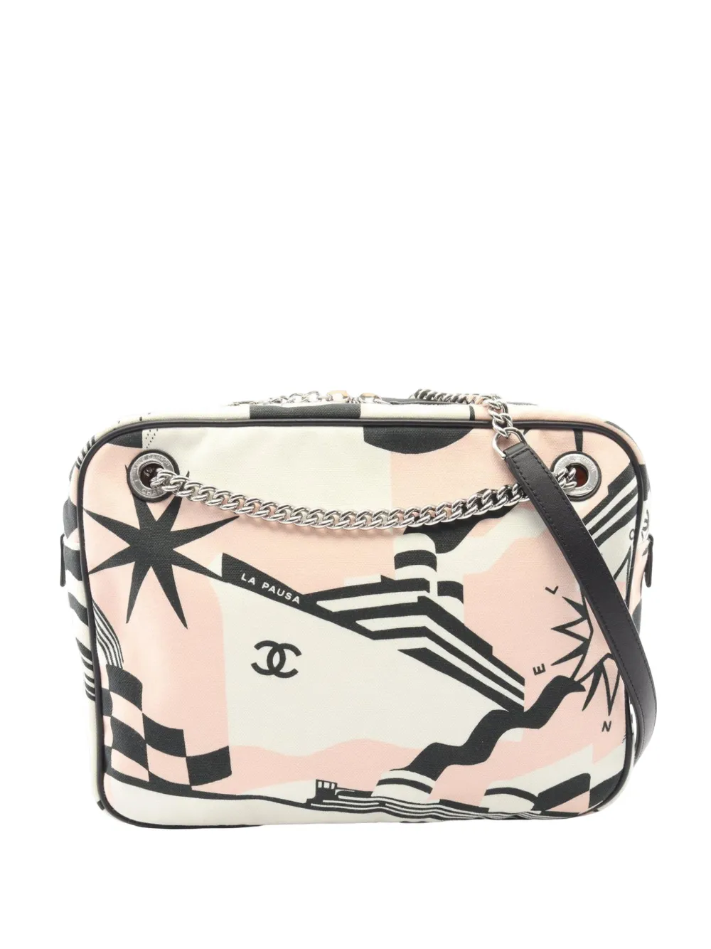CHANEL Pre-Owned 2018-2019 Canvas La Pausa shoulder bag - Bianco