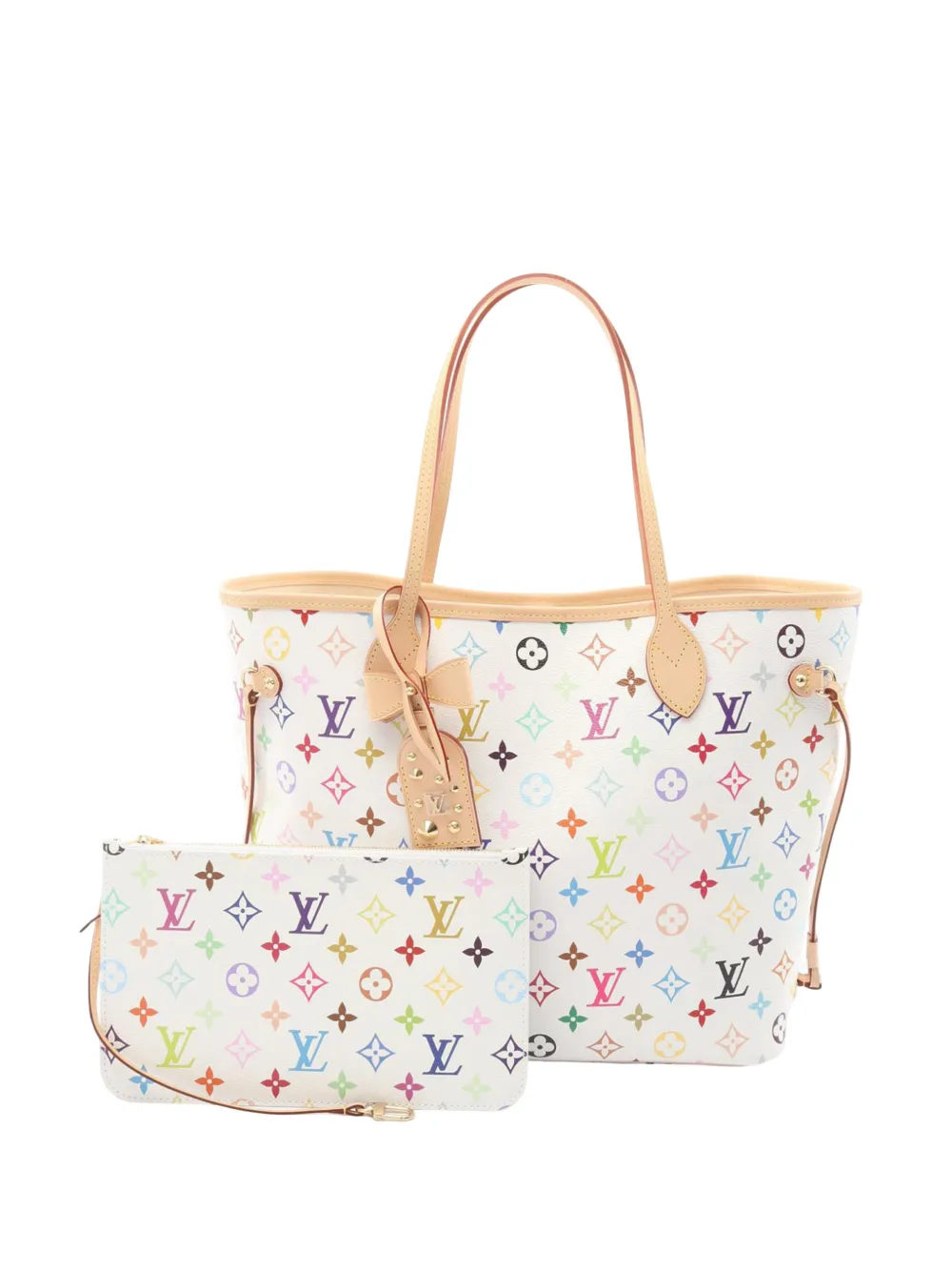 Louis Vuitton Pre-Owned 2000-2020 Monogram Multicolore Neverfull MM tote bag - White
