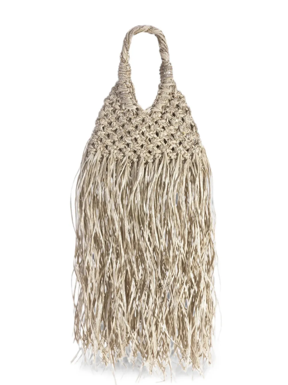 Hibourama Vannifique crystal-embellished fringed shoulder bag - Toni neutri