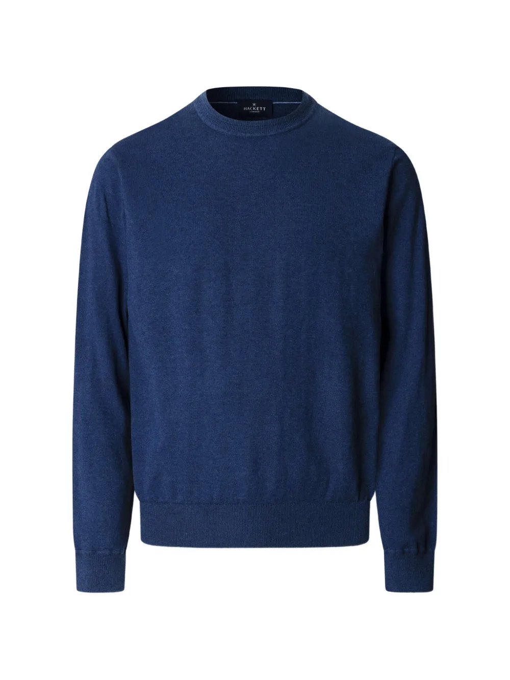 Hackett Crew-neck Knitted Sweater In Blue