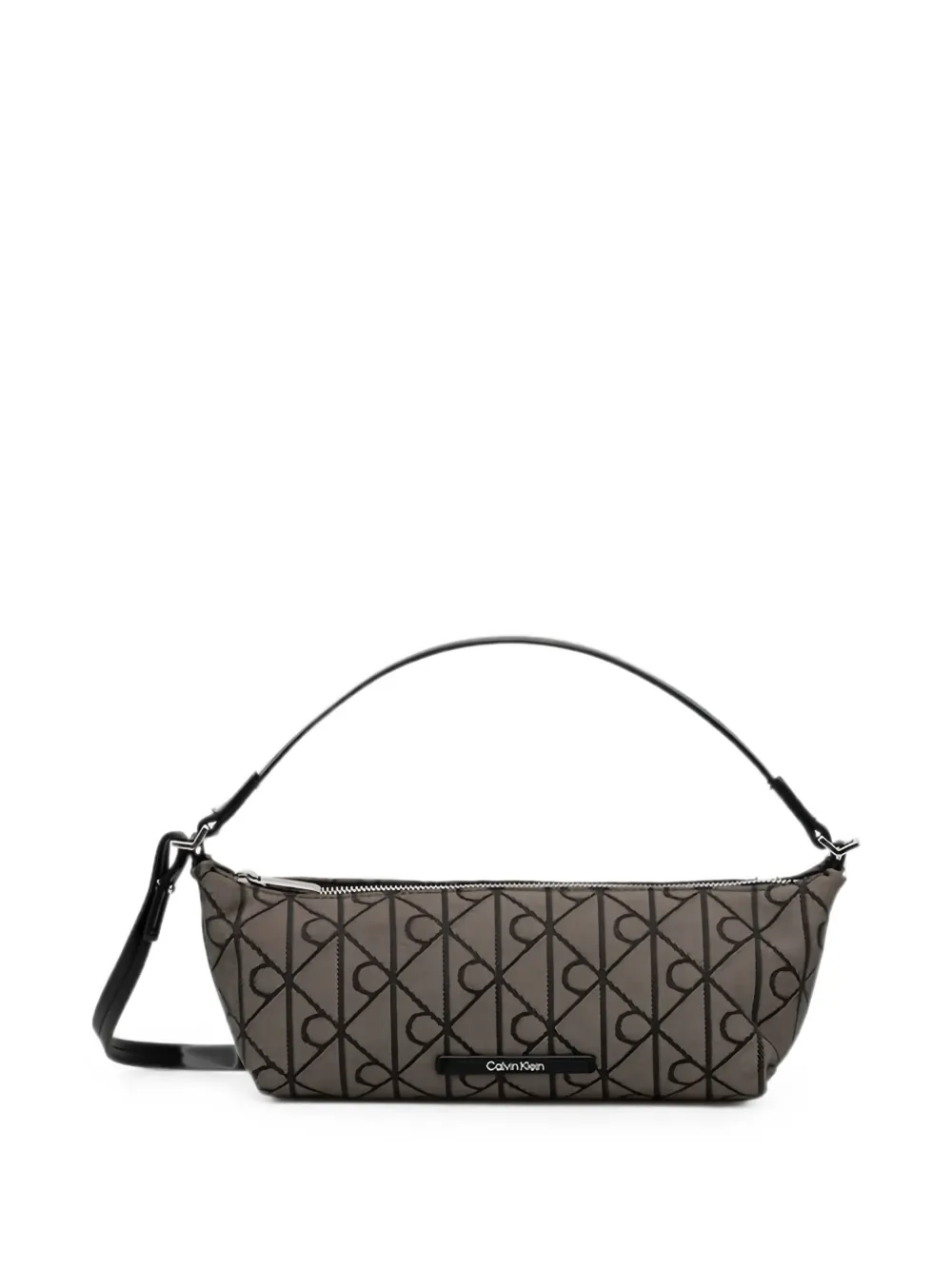 Calvin Klein monogram-pattern shoulder bag - Marrone