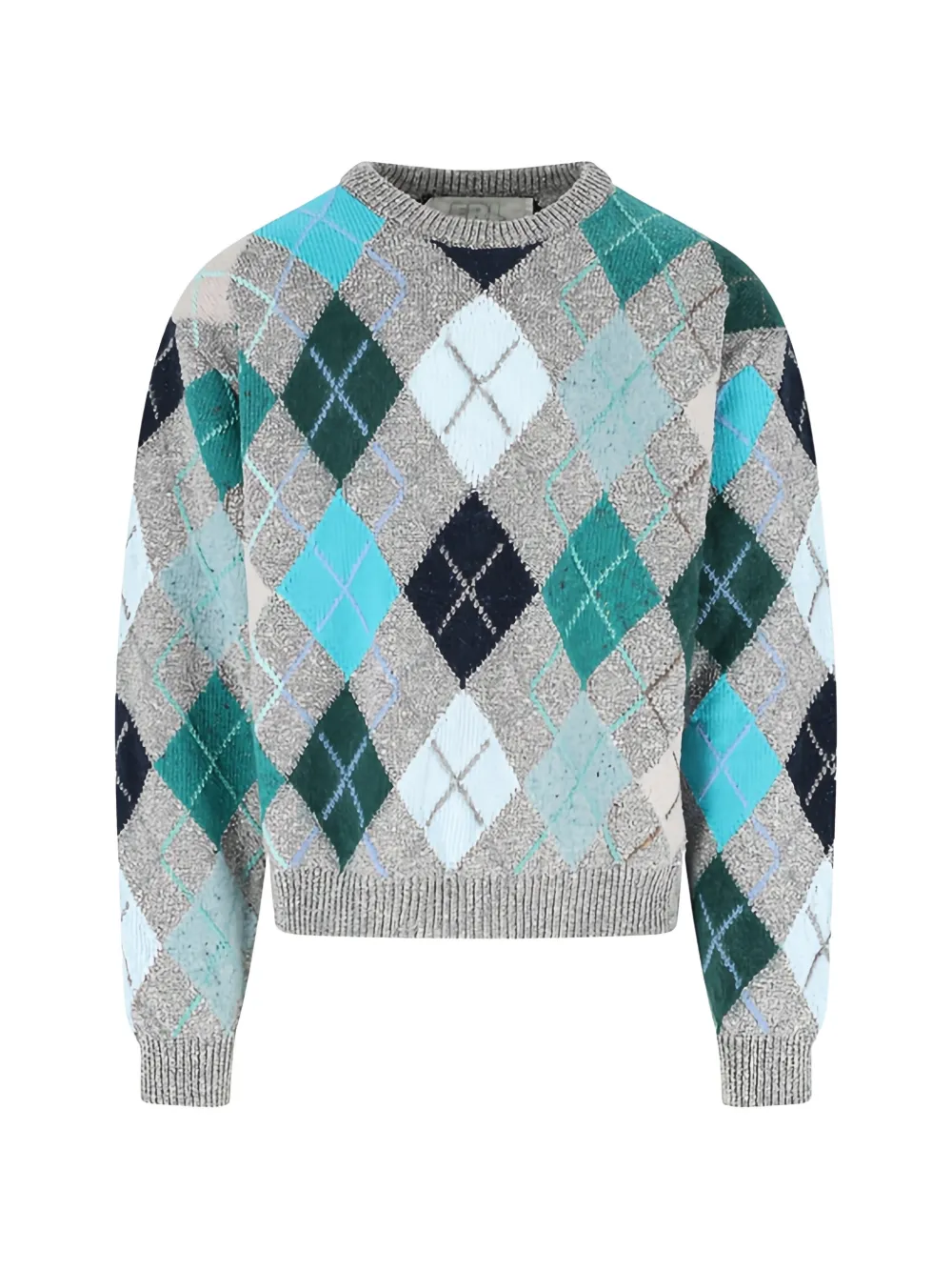 ERL argyle crew-neck sweater - Grigio