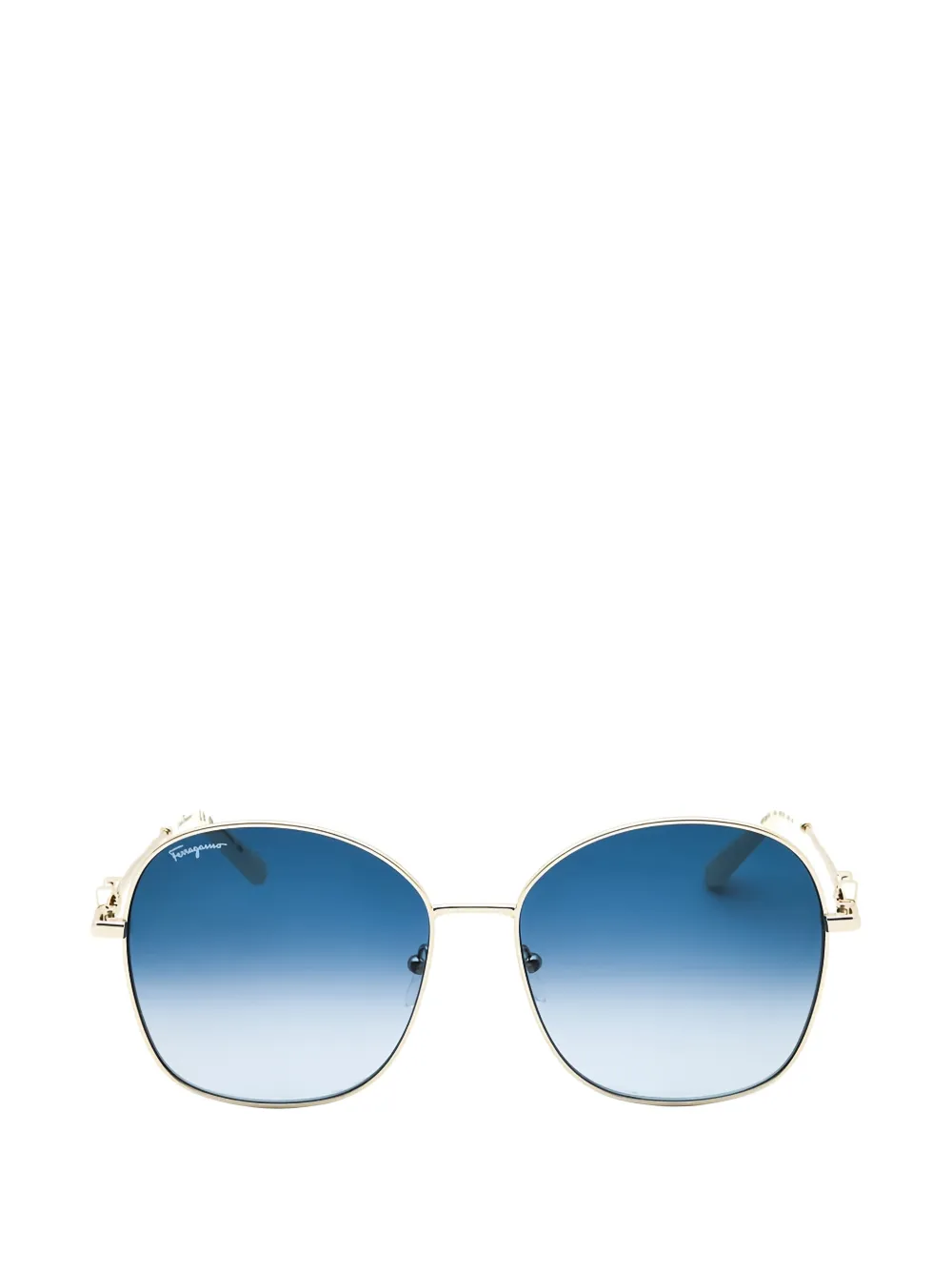Ferragamo Eyewear Gancini round-frame sunglasses - Oro